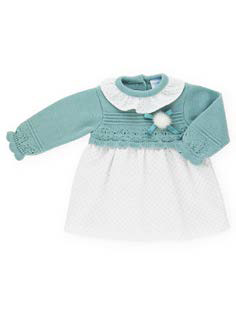 Vestido para bebé con tricot fino
