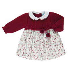 Vestido combinado cuello cerezas 25-022VE-393