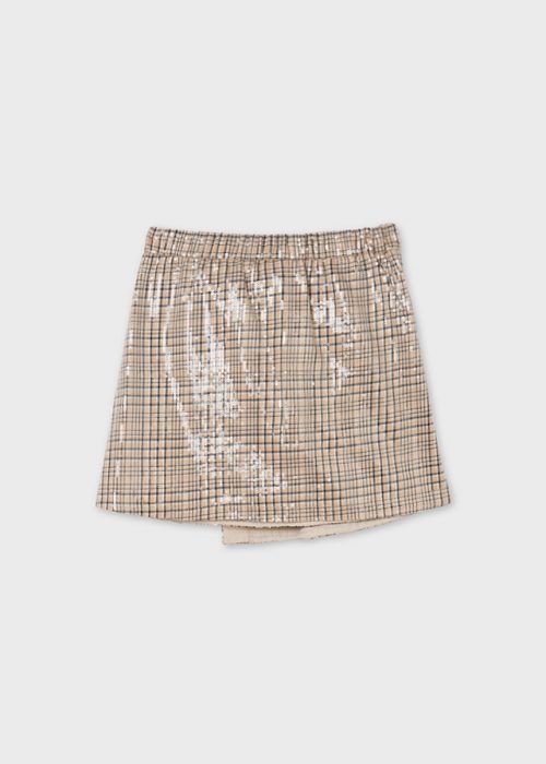 Falda Cuadros Lentejuelas MAYORAL Ref. 7902 Beige