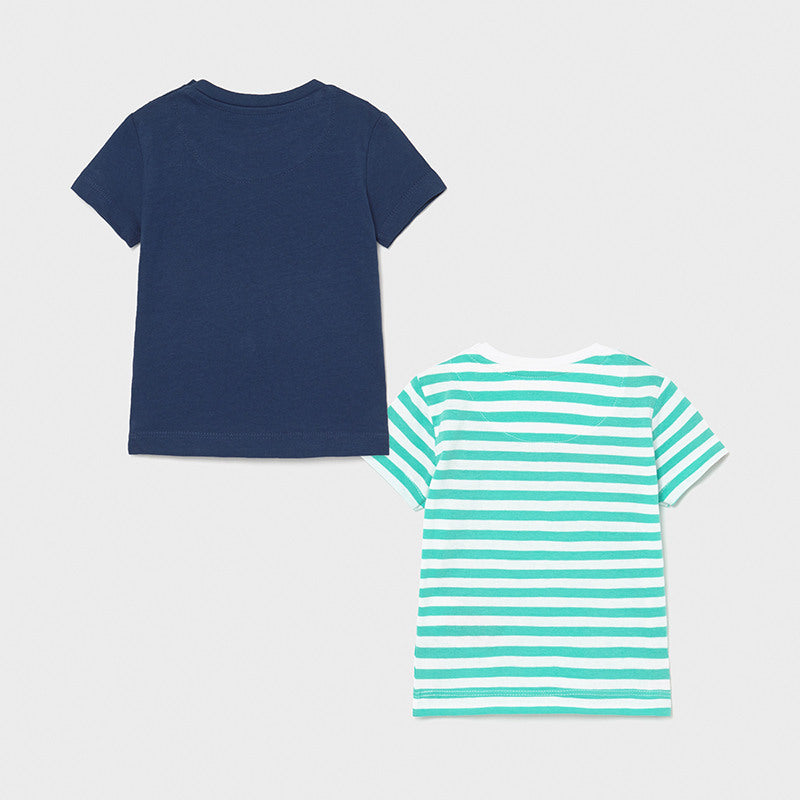 Set de Camisetas m/c Rayas Mayoral Ref-1015-86 Aqua