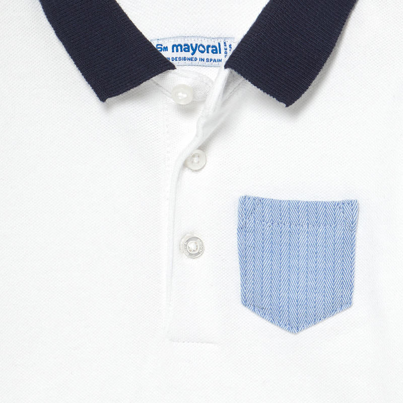 Camisa M/C Polo Vestir MAYORAL Ref -1103-38 Blanco