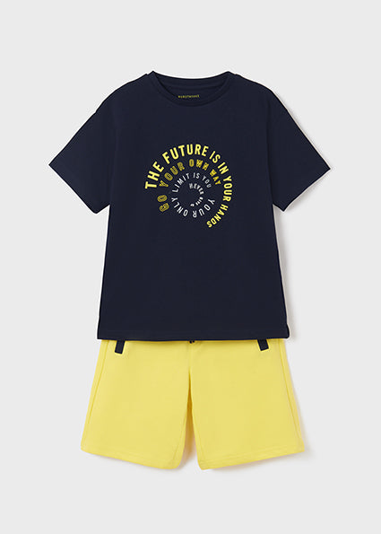 Conjunto 2 Piezas Playera Short para chico NUKUTAVAKE Ref. 6642/68 Marino