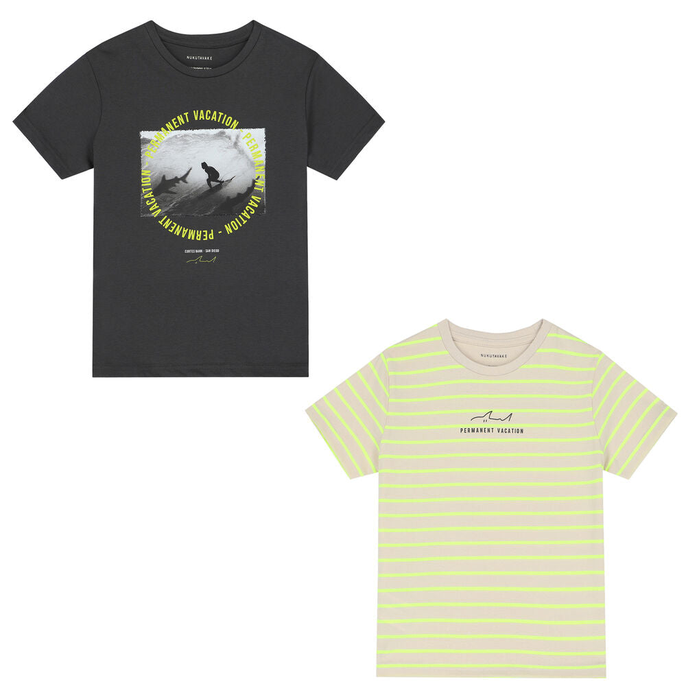 Set de 2 camisetas m/c vacation sku 6005 color 46 caviar
