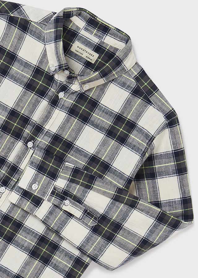 Camisa Cuadros NUKUTAVAKE SKU 6117 Color 51 Lino