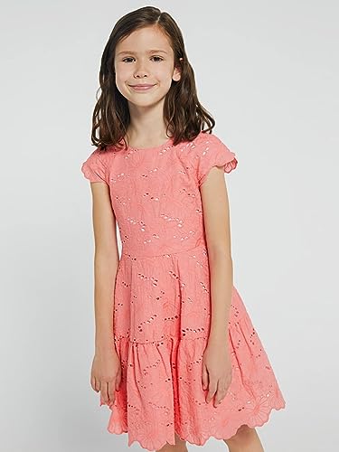 Vestido Bordado Perforado Sku 6962 Color Coral –