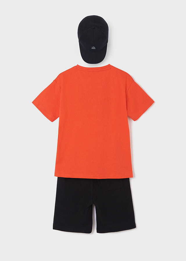 Conjunto 2 Piezas Bermuda Playera para chico NUKUTAVAKE Ref. 6641/40 Sandia