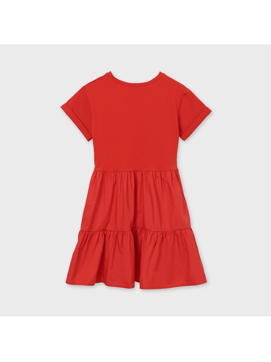 Vestido Tejido Combinado Sku 6930 Color Amapola