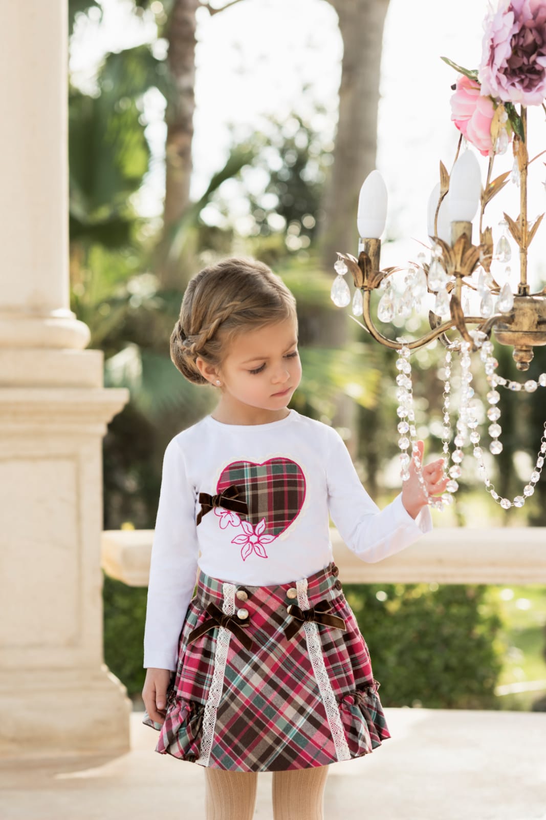 Falda Cuadros DOLCE PETIT Ref. 24/2237/3 101 Rosa