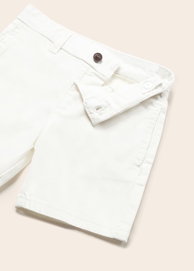 Bermuda chino sarga básica bebé Sku 207 Color 10 Nata