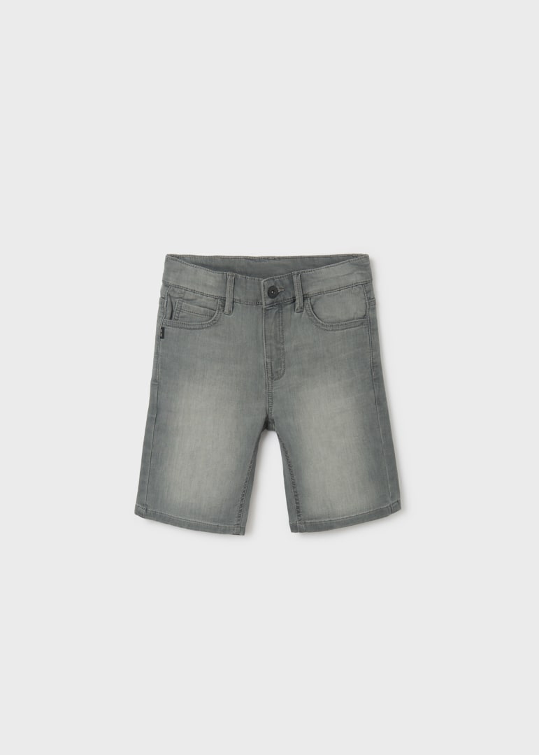 Bermuda con cintura ajustable en algodón sostenible para chico Art. 23-06261-018 Gris-Claro