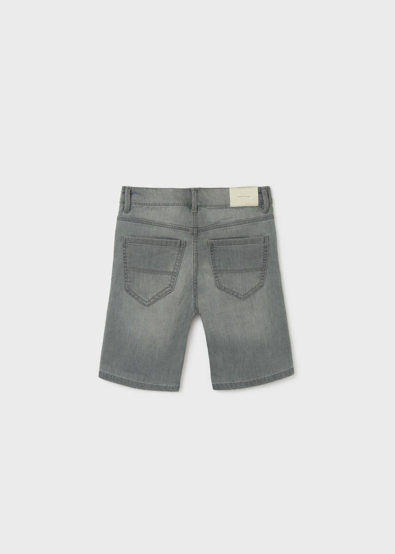 Bermuda con cintura ajustable en algodón sostenible para chico Art. 23-06261-018 Gris-Claro
