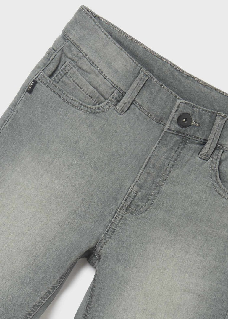 Bermuda con cintura ajustable en algodón sostenible para chico Art. 23-06261-018 Gris-Claro