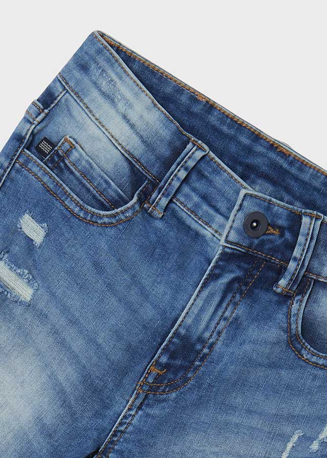 Bermuda Denim Rotos SKU 6215 Color 74 Medio