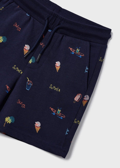 Conjunto con motivo estampado en algodón sostenible para niño Sku 3676 Color Pomelo