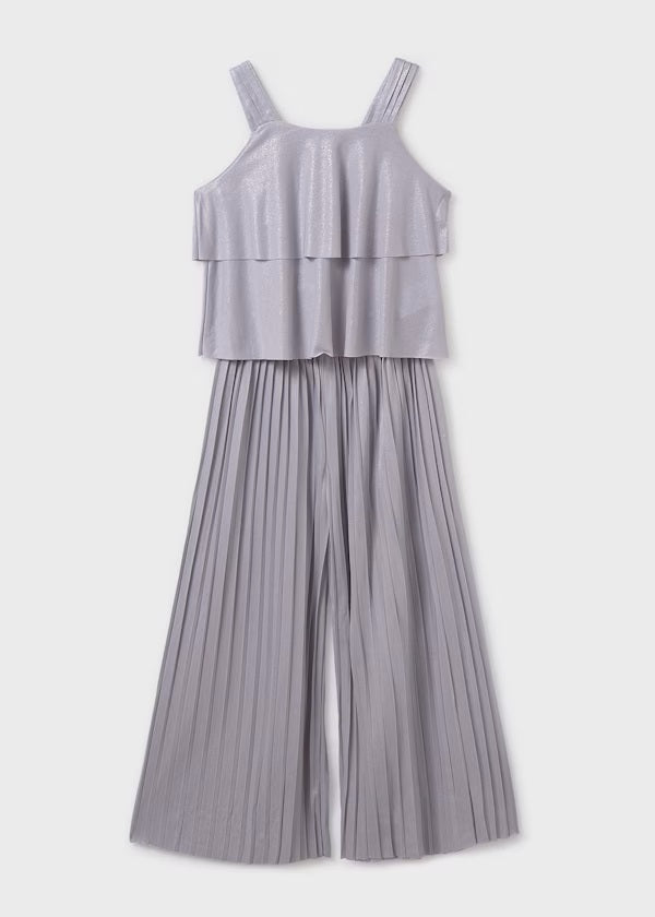 Conjunto pantalón largo y top plisado niña