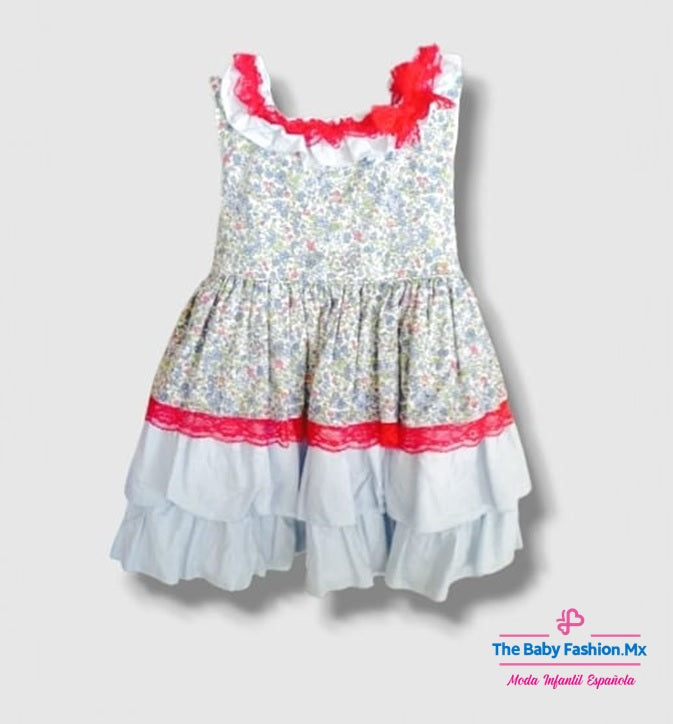 Vestido encajes Rojo Dolce Petit 25/2255/V 09 Azul