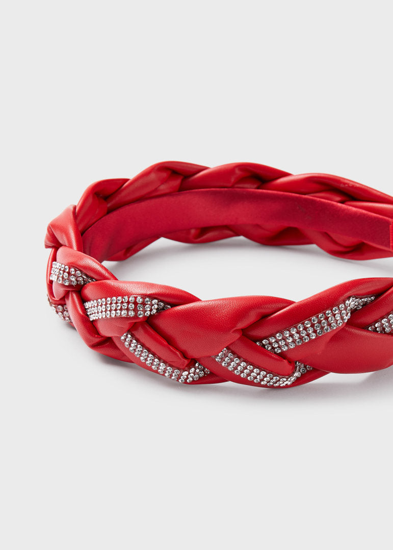 Diadema trenzada para niña Art. 23-10486-013 Rojo