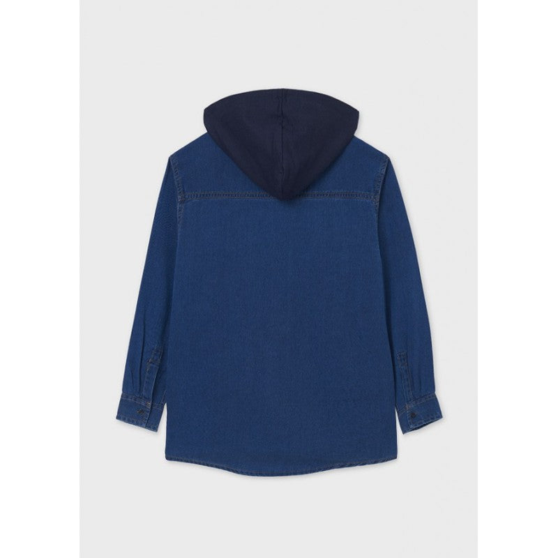Sobrecamisa Demin Capucha Sku 7149 Color Tejano