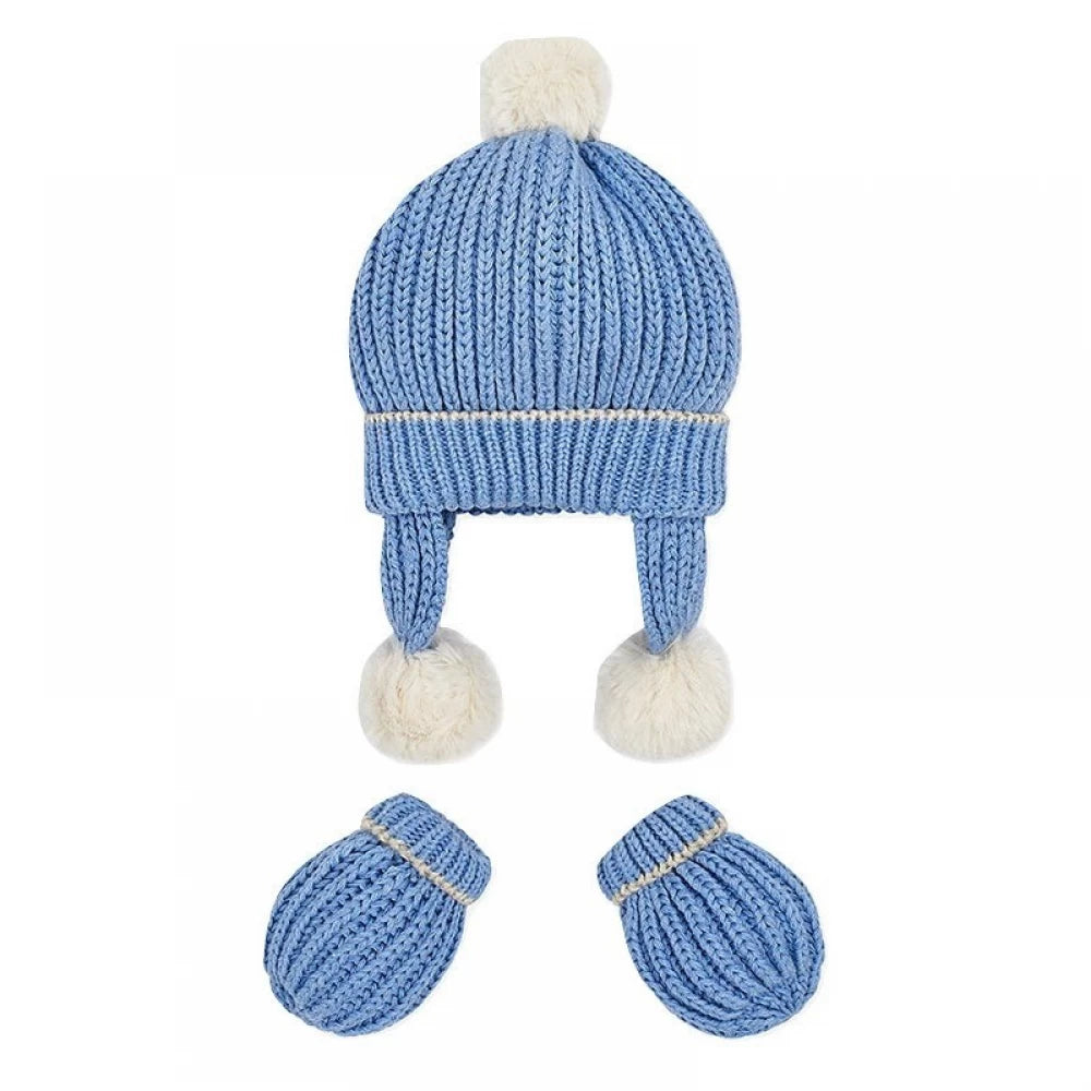 Conjunto 2 pz Gorro y guantes para bebé MAYORAL Ref. 9903/42 Blue vig