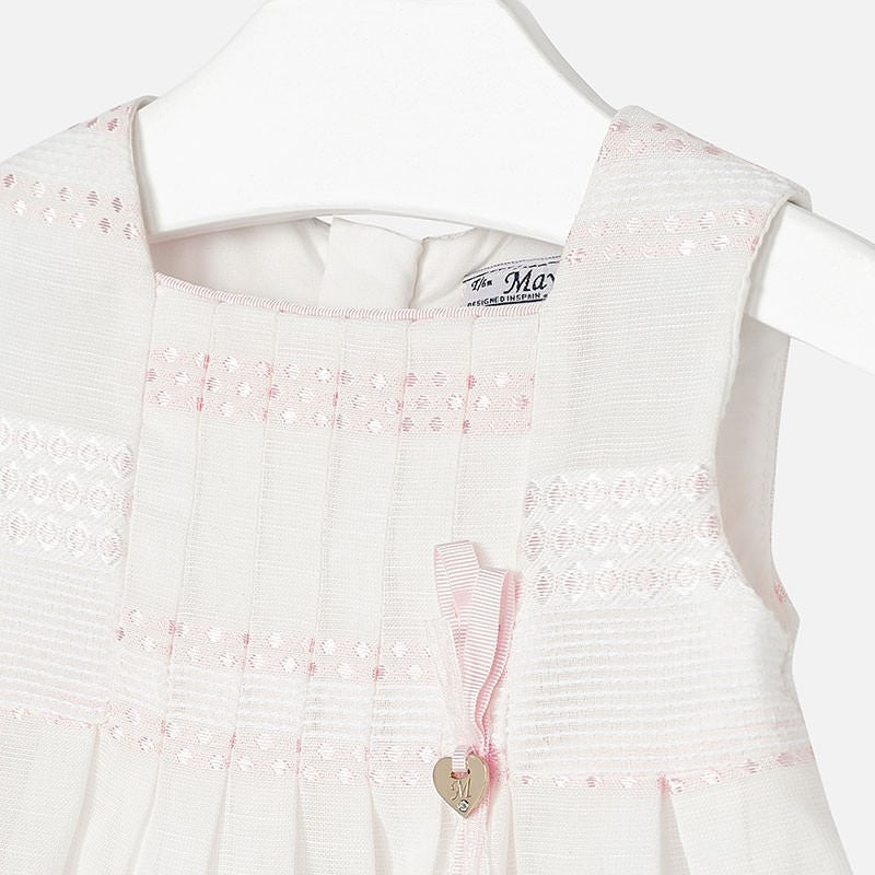 Vestido Lino Bebe Niña Fantasia 1905 Color 40 Rosado