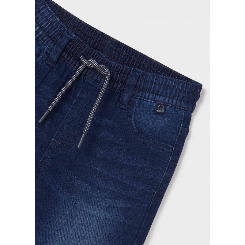 Bermuda soft denim jogger sku 6213 Color 65 oscuro