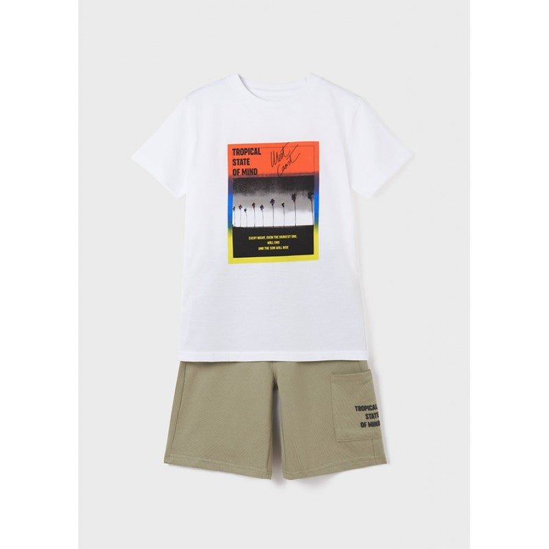 Conjunto 2 Piezas Bermuda y Playera para chico NUKUTAVAKE Ref. 6640/91 Aloe