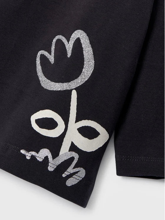 Playera manga larga con motivo gráfico para bebé ECOFRIENDS SKU-2098 Color Antracita