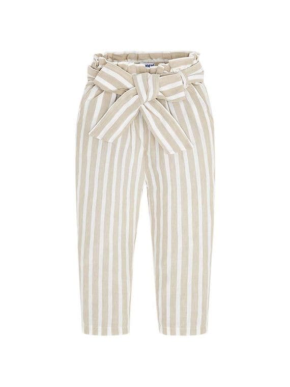 Pantalón tela lazo Niña Sku 3540 Color Arena