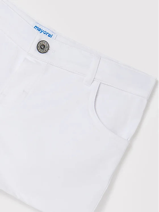 Pantalón Corto Felpa Sku 6225 Color Blanco