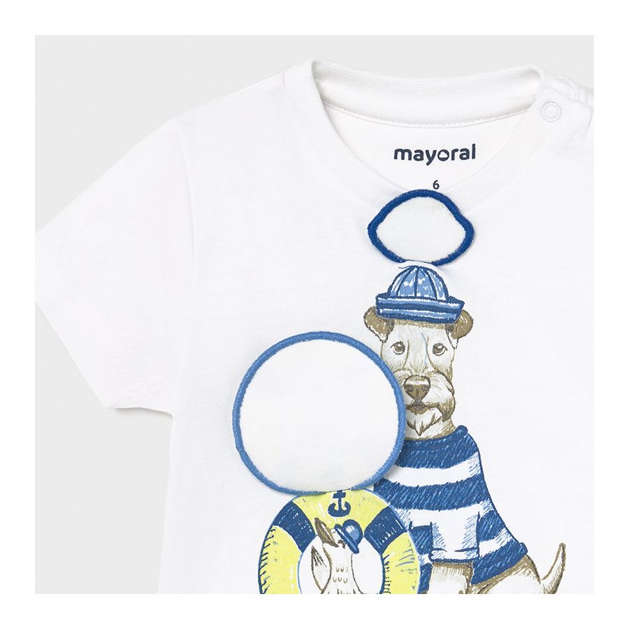 Camiseta M/C Play Perros MAYORAL Ref 1007-10 Blanco
