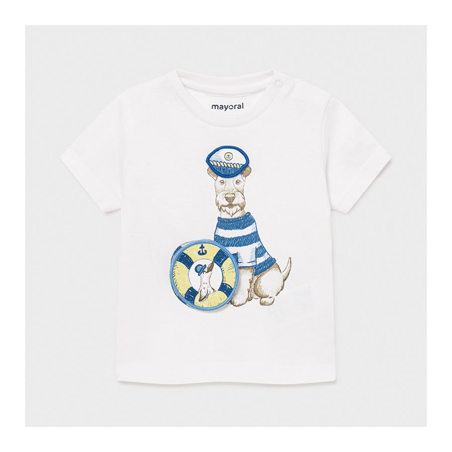 Camiseta M/C Play Perros MAYORAL Ref 1007-10 Blanco