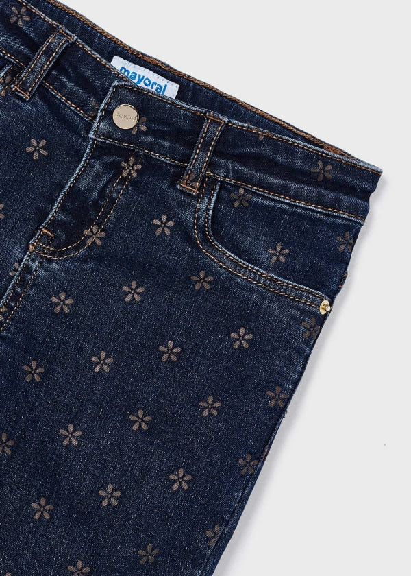 Pantalón de mezclilla estampado skinny fit niña Ref. 13-04504-065 Medio