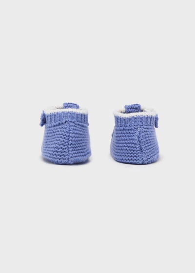 Patucos de tricotosa con algodón sostenible para recién nacido Sku 9641 Color 37 Regata