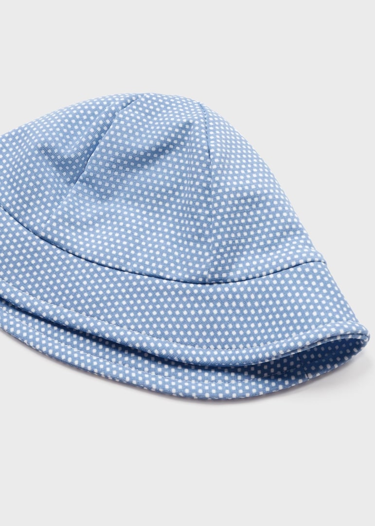 Peto de algodón sostenible con gorro para recién nacido Art. 23-01614-011 Royal