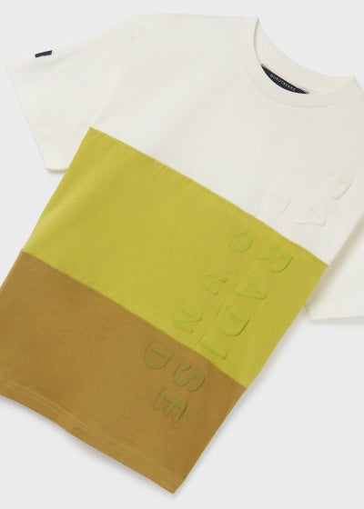 Playera estampada de algodón sostenible para chico Sku 6075 Color 14 Azufre