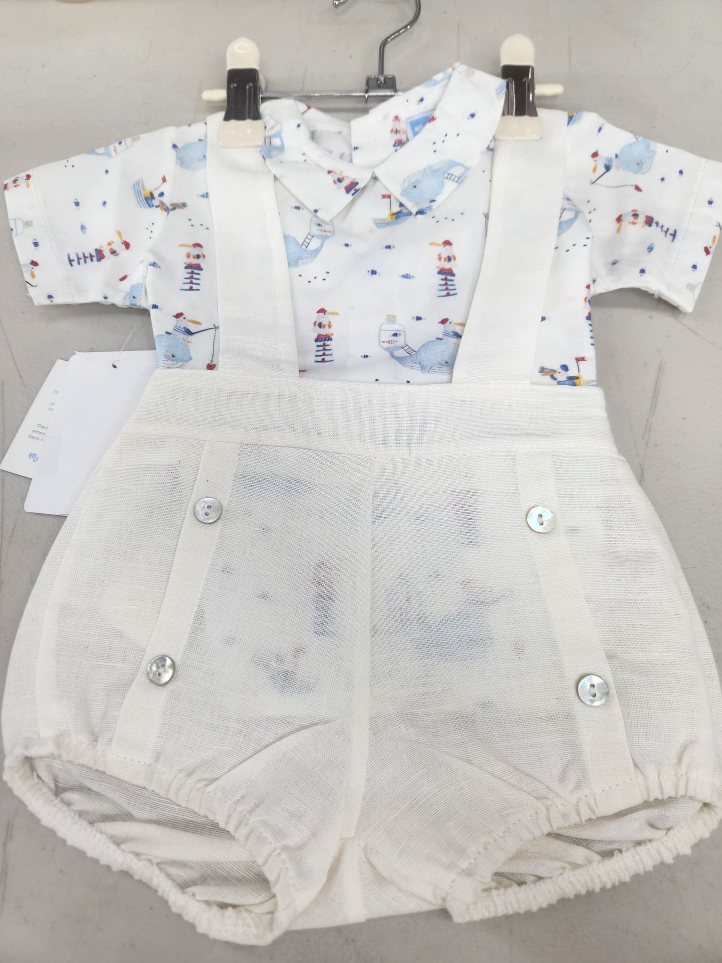 9368 conjunto 2pzas (camisa y pelele con tirantes) Macilusion