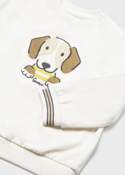 Sudadera con motivo estampado para bebé Sku 1414 Color 32 Nata