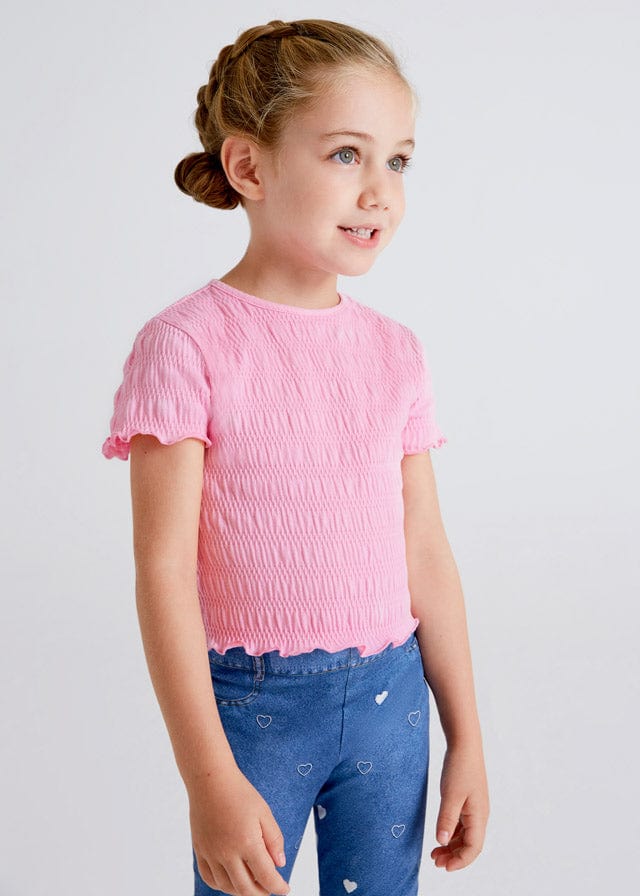 Camiseta M/C Jacquard Elastico Sku 3030 Color 62 Malva