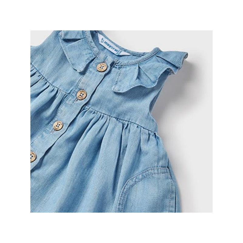 Vestido Bebe Niña Fluido SKU 1925 Color Tejano