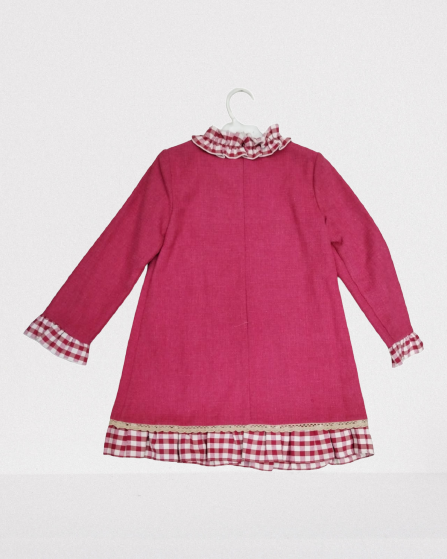 Vestido Niña Dolce Petit 2241-Rojo Fresa
