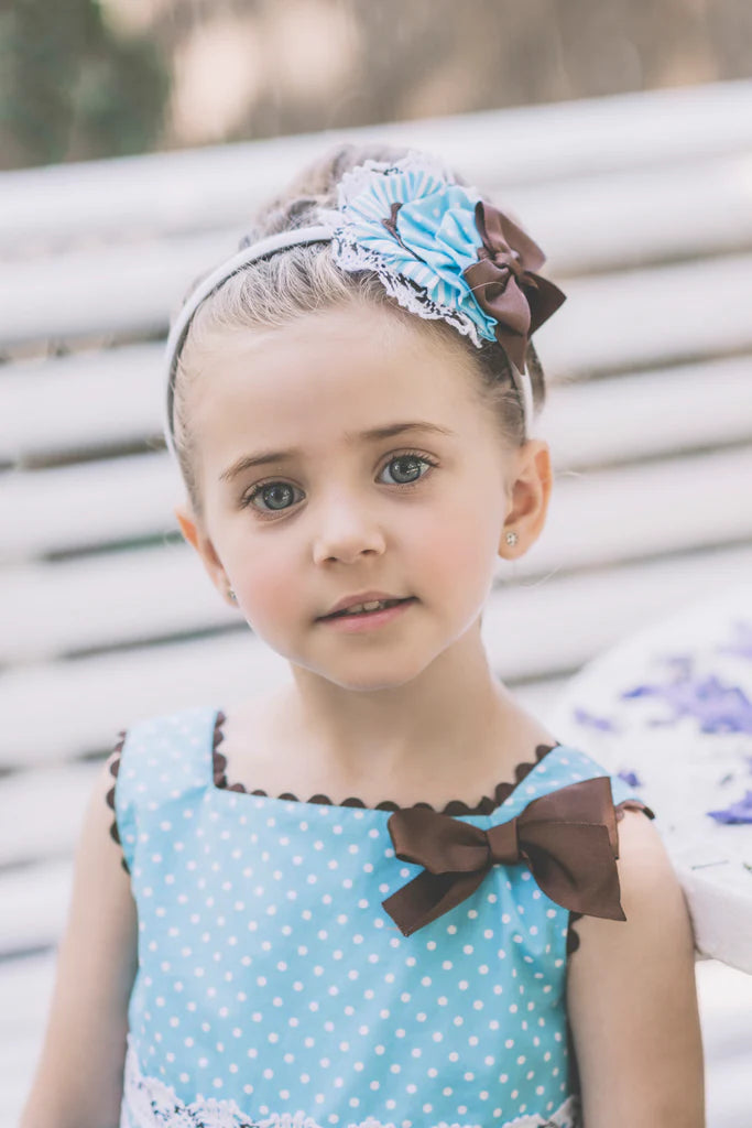 Vestido infantil para niña Sku 2213 Azul Celeste