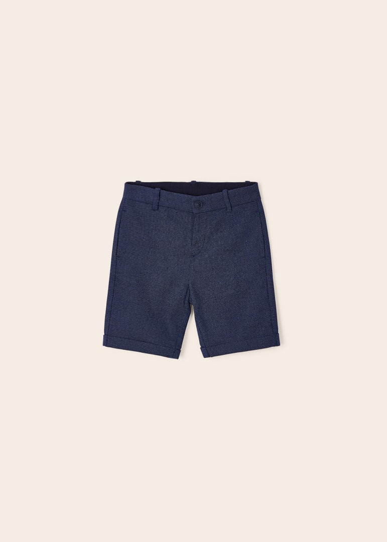 Bermuda con cintura ajustable en lino para niño MARINO SKU 3220