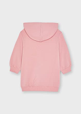 Vestido felpa capucha SkuL 4936-Rosa palo