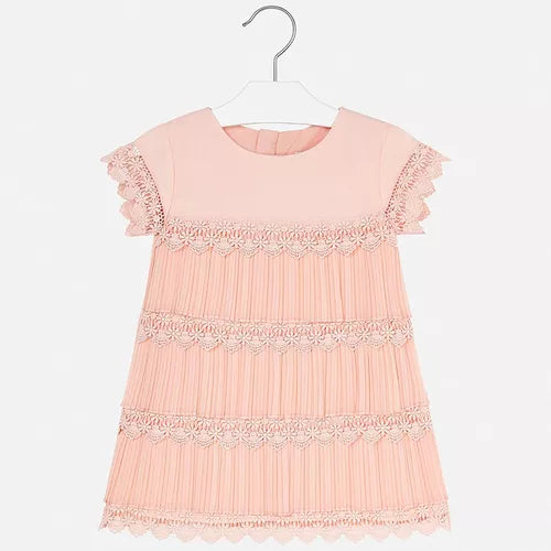 Vestido Plisado Niña Mayoral 3917-Melocoton