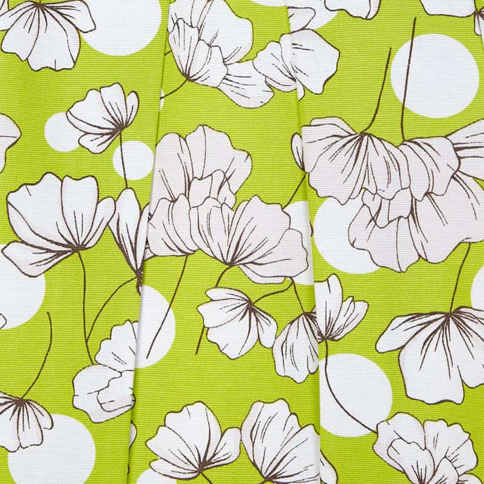 Vestido lino estampado flores para niña