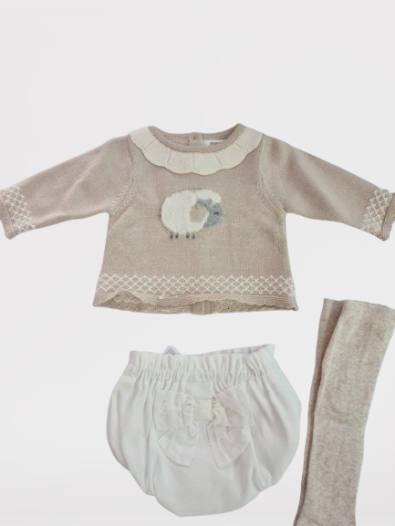 Conjunto Tricot 3 piezas para bebe MAYORAL Ref 10/2212/24 Mazapan