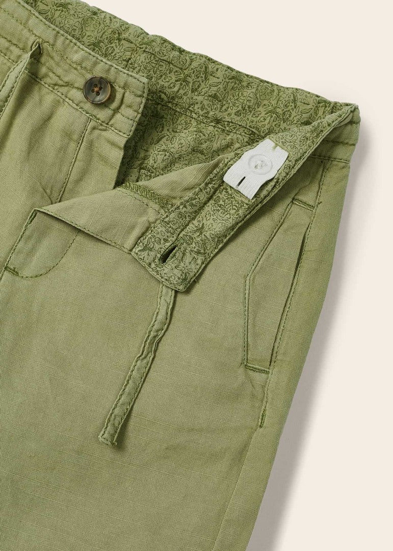 Bermuda con cintura ajustable en lino para niño KIWI SKU 3221