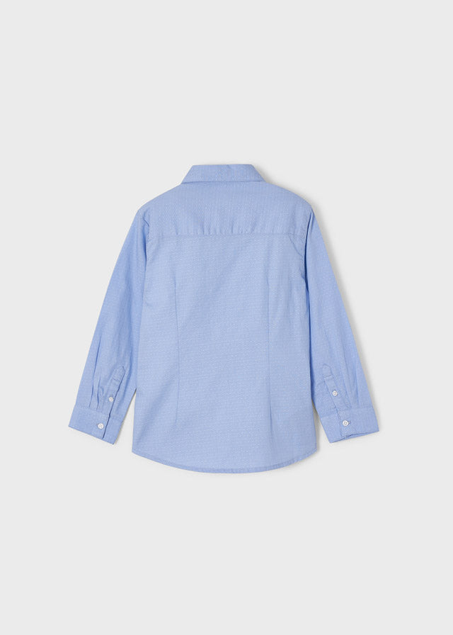 Camisa manga larga con corbatín para niño MAYORAL Ref 4184/59 Celeste