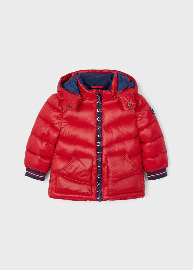Chamarra acolchada con detalles para bebé Rojo SKU-2416