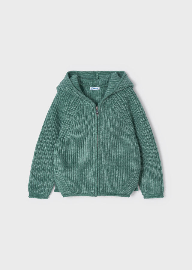 Chamarra de tricot para niña ECOFRIENDS Sku 4314 Color Jade